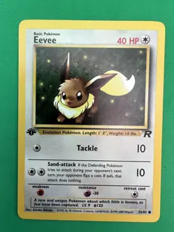 1st Edition - Eevee - 55/82 - Team Rocket - Pokemon Card - NM - Image 1