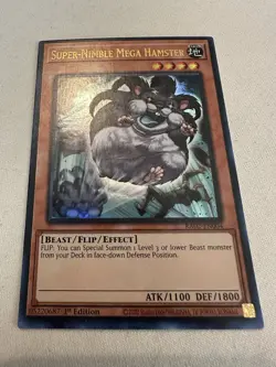 Yu-Gi-Oh! Super-Nimble Mega Hamster Ultra Rare 1st Ed Near Mint RA02-EN004 - Image 1