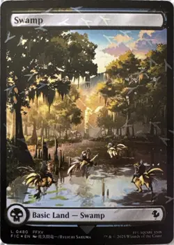 Swamp (Chocobo Track Foil) 480 - Final Fantasy Commander - MTG - NM - Image 1