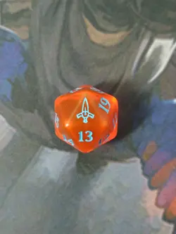 Oversized D20 Orange & Blue | 7% Off 2+ | Karlov Manor | NM | MTG - Image 1
