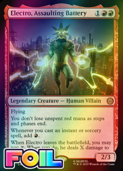 x1 Electro, Assaulting Battery FOIL SPM Spider-Man MTG 76 M/NM 1x - Image 1