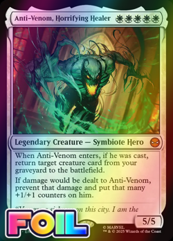 x1 Anti-Venom, Horrifying Healer FOIL SPM Spider-Man MTG 1 M/NM 1x - Image 1