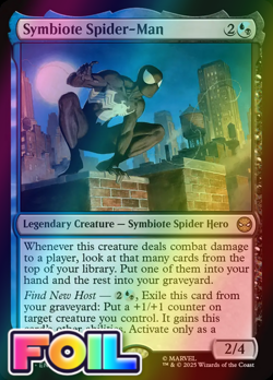 x1 Symbiote Spider-Man FOIL SPM Spider-Man MTG 156 M/NM 1x - Image 1