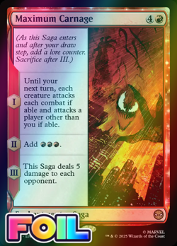 x1 Maximum Carnage FOIL SPM Spider-Man MTG 83 M/NM 1x - Image 1