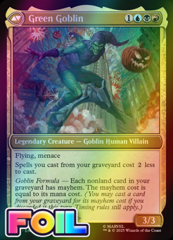 x1 Norman Osborn // Green Goblin FOIL SPM Spider-Man MTG 39 M/NM 1x - Image 2