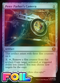x1 Peter Parker's Camera FOIL SPM Spider-Man MTG 171 M/NM 1x - Image 1