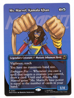 Ms. Marvel, Kamala Khan 0361 Rare MTG Borderless Foil NM - Image 1