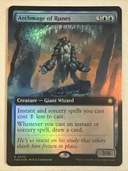 MTG / Archmage of Runes / FDN / #450 / FOIL (Extended Art) / Rare / NM - Image 1