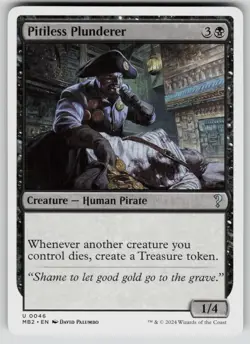 Pitiless Plunderer (White Border) Uncommon Mystery Booster 2 46 MTG NM 2024 - Image 1
