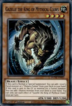 Gazelle The King Of Mythical Claws - Super Rare 1st Ed. DUNE-EN003 - NM - YuGiOh - Image 1