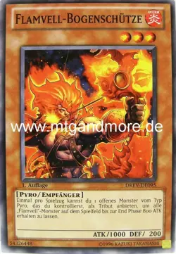 Yu-Gi-Oh 1x Flamvell-Bogenschutze - - - DREV - Image 1