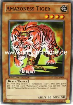 Yu-Gi-Oh 1x Amazoness Tiger - - - GLD3 - Image 1