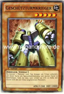 Yu-Gi-Oh 1x Geschutzturmkrieger - - - 5DS3 - Image 1