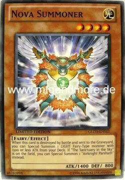 Yu-Gi-Oh 1x Nova Summoner - - - GLD3 - Image 1