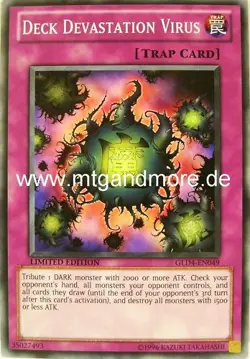 Yu-Gi-Oh 1x Deck Devastation Virus - - - GLD4 - Image 1