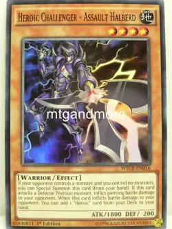 Yu-Gi-Oh - 1x Heroic Challenger - Assault Halberd - WSUP - World Superstars - Image 1