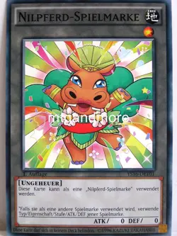 Yu-Gi-Oh - 2x Nilpferd-Spielmarke 1 - YS16 - Starter Deck Yuya - Image 1