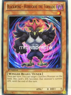 Yu-Gi-Oh - 1x Blackwing - Hurricane the Tornado - DRLG - Dragons of Legend - Image 1