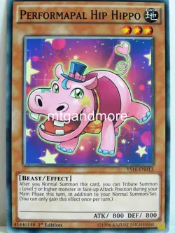 Yu-Gi-Oh - 3x Performapal Hip Hippo - YS16 - Starter Deck Yuya - Image 1