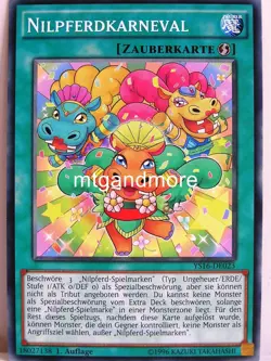 Yu-Gi-Oh - 3x Nilpferdkarneval - YS16 - Starter Deck Yuya - Image 1