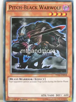 Yu-Gi-Oh - 3x Pitch-Black Warwolf - YS16 - Starter Deck Yuya - Image 1