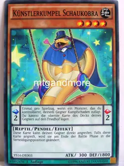 Yu-Gi-Oh - 3x Kunstlerkumpel Schaukobra - YS16 - Starter Deck Yuya - Image 1