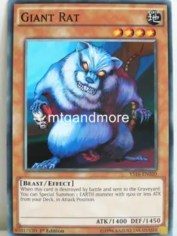 Yu-Gi-Oh - 3x Giant Rat - YS16 - Starter Deck Yuya - Image 1