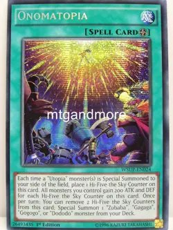 Yu-Gi-Oh - 1x Onomatopia - WSUP - World Superstars - Secret Rare - Image 1