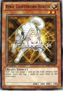 Yu-Gi-Oh 1x Ryko, Lightsworn Hunter - - - BP01 - Battle Pack Epic Dawn - Image 1