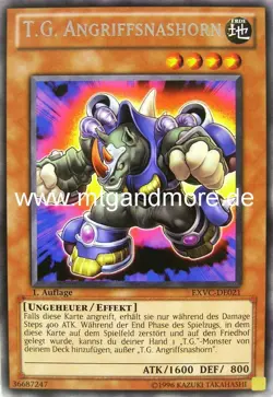 Yu-Gi-Oh 1x T.G. Angriffsnashorn - - - EXVC - Image 1