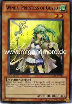 Yu-Gi-Oh 1x Winda, Priestess of Gusto - - - HA05 - - - Super Rare - Image 1