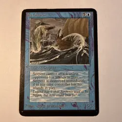 🐍Alpha Sea Serpent MTG Alpha Magic Kid Icarus MP Magic Vintage Old Card - Image 1