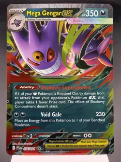 Mega Gengar ex 056/094 - Ultra Rare Holo - Phantasmal Flames Pokemon Card NM - Image 1