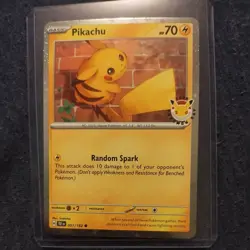 2026 Pikachu 051 🌀FART SWIRL🌀 Stamped Pokemon Day 30th Anniversary Promo Card - Image 1