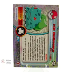 Pokemon Bulbasaur #1 Topps Trading Cards Series 1 LP Blue REG - Image 2