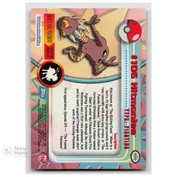 Pokemon Hitmonlee #106 Topps Trading Cards Series 2 LP Reg Blue Logo - Image 2