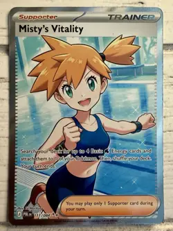 POKEMON TCG Pitch Black MISTY’S VITALITY Full Art Trainer Card 111/084 English - Image 1