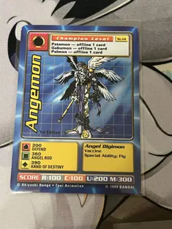 Angemon St-14 1st Edition Digi Battle Starter Digimon Card NM/LP - Image 1