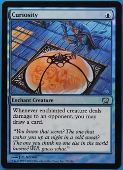 Curiosity FOIL 8th Edition PLD Blue Uncommon MAGIC CARD (ID# 511239) ABUGames - Image 1