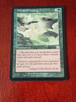 Words of Wilding 305 Rare Onslaught Magic: The Gathering MTG - Image 1