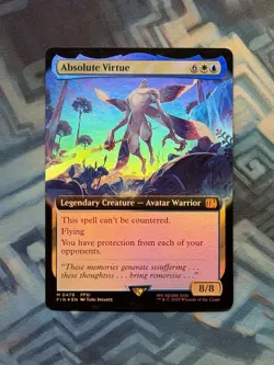MTG Foil Extended Art Absolute Virtue EX/LP+ Unplayed Final Fantasy - Image 1