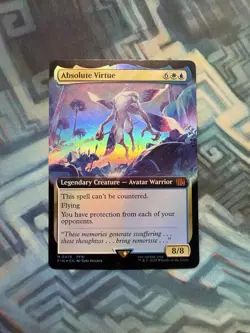 MTG Foil Extended Art Absolute Virtue EX/LP+ Unplayed Final Fantasy - Image 2