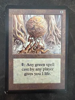 *** BETA Wooden Sphere *** EX+ Clean! - Vintage MtG Magic - Image 1