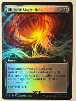 MTG ULTIMATE MAGIC: HOLY (EXTENDED ART) COMMANDER: FINAL FANTASY 110 FOIL NM - Image 1