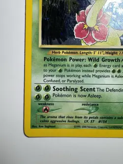 Pokemon Neo Genesis Meganium Holo 11/111 Unlimited WOTC LP 2000 Vintage - Image 5