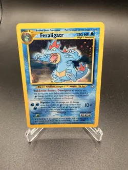 Pokemon TCG Feraligatr 5/111 Neo Genesis Holo Rare Unlimited Edition LP-MP - Image 1
