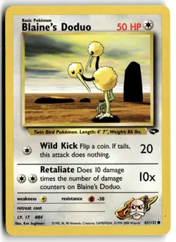 2000 Pokemon - Gym Challenge Blaine’s Doduo #61/132 - Image 1