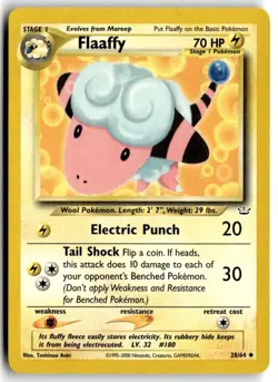 2001 Pokemon - Neo Revelation Flaaffy #28/64 - Image 1