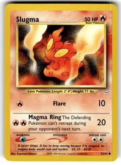 2001 Pokemon Neo Revelation Slugma #53/64 - Image 1