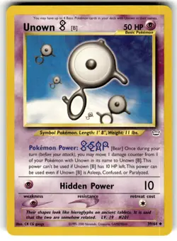 2001 Pokemon Neo Revelation Unown [B] #39/64 - Image 1
